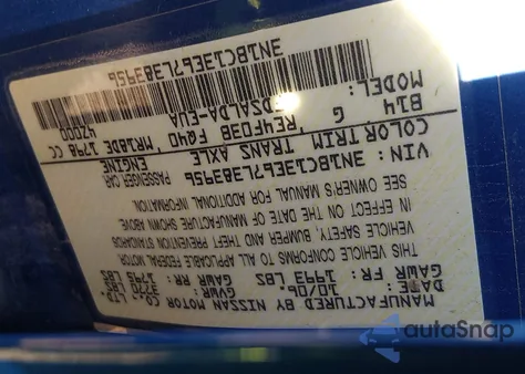 2007 Nissan Versa 1.8S from USA, damaged, VIN 3N1BC13E67L383956